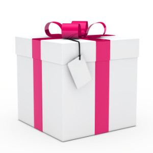 gift box pink ribbon